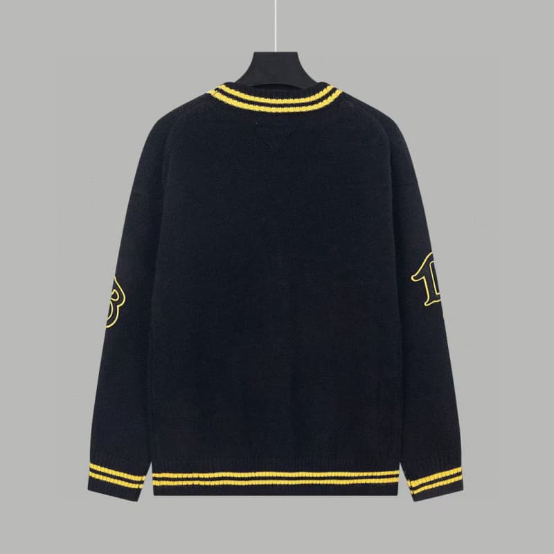 Patchwork Knitted Wool Cardigan Jacket