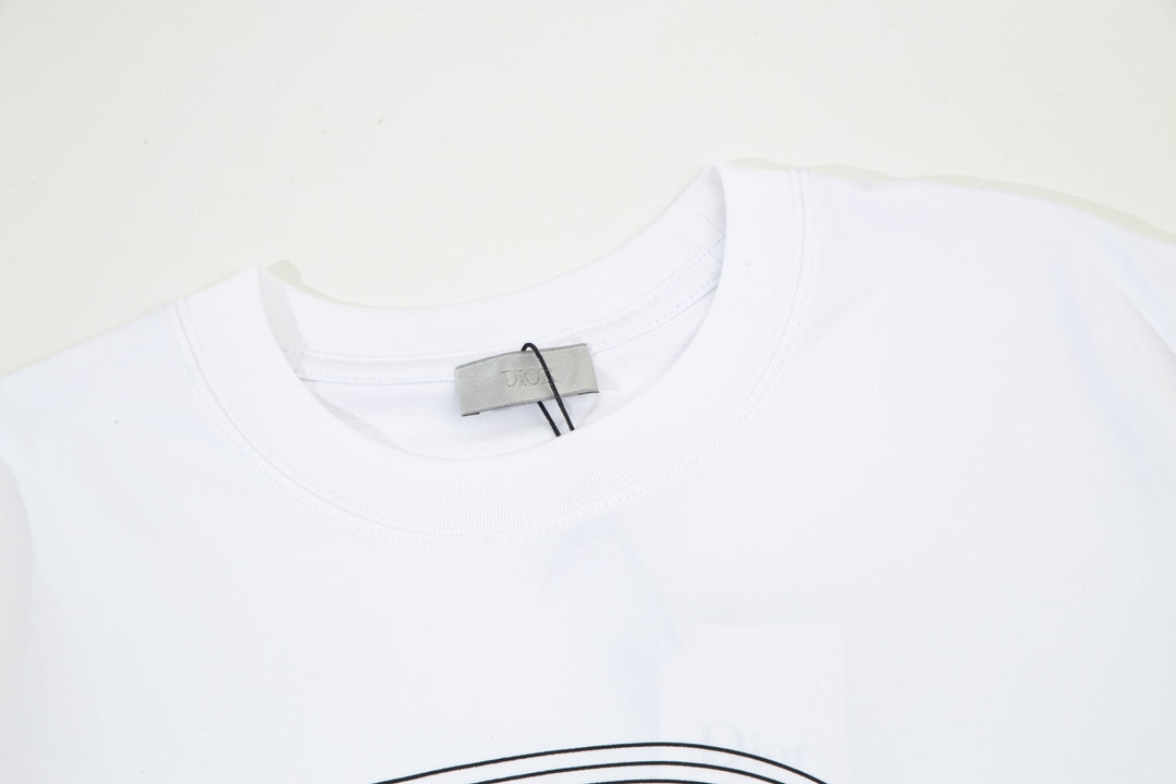 T-Shirt mit Farbverlauf und Geister-Overlay-Print