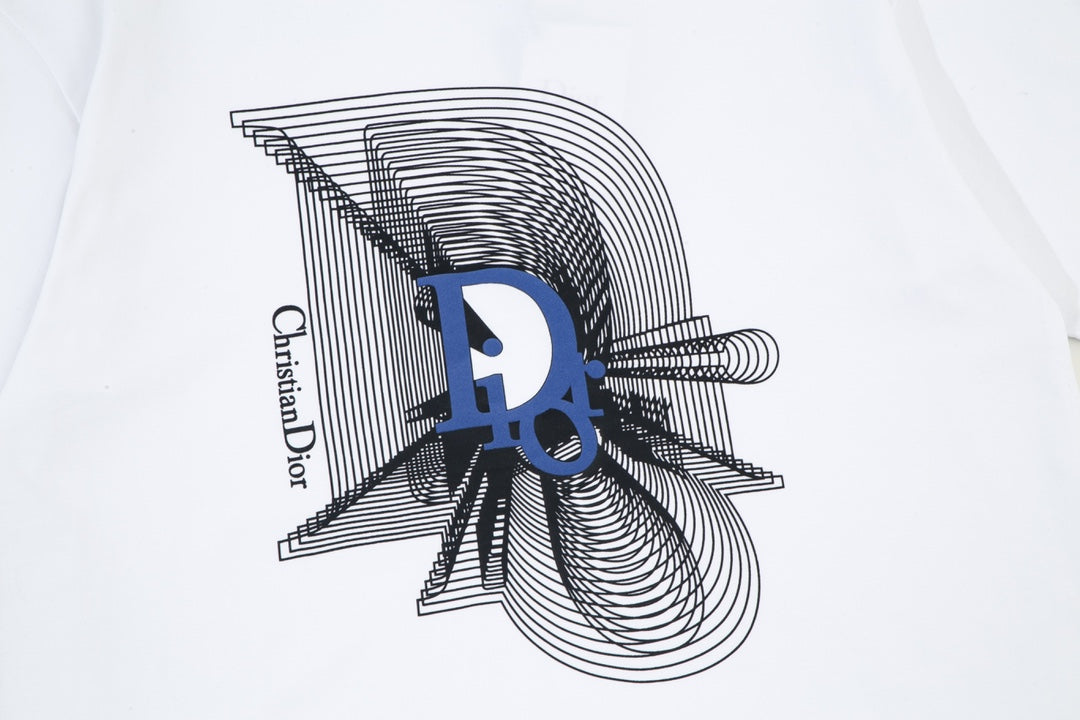 T-Shirt mit Farbverlauf und Geister-Overlay-Print