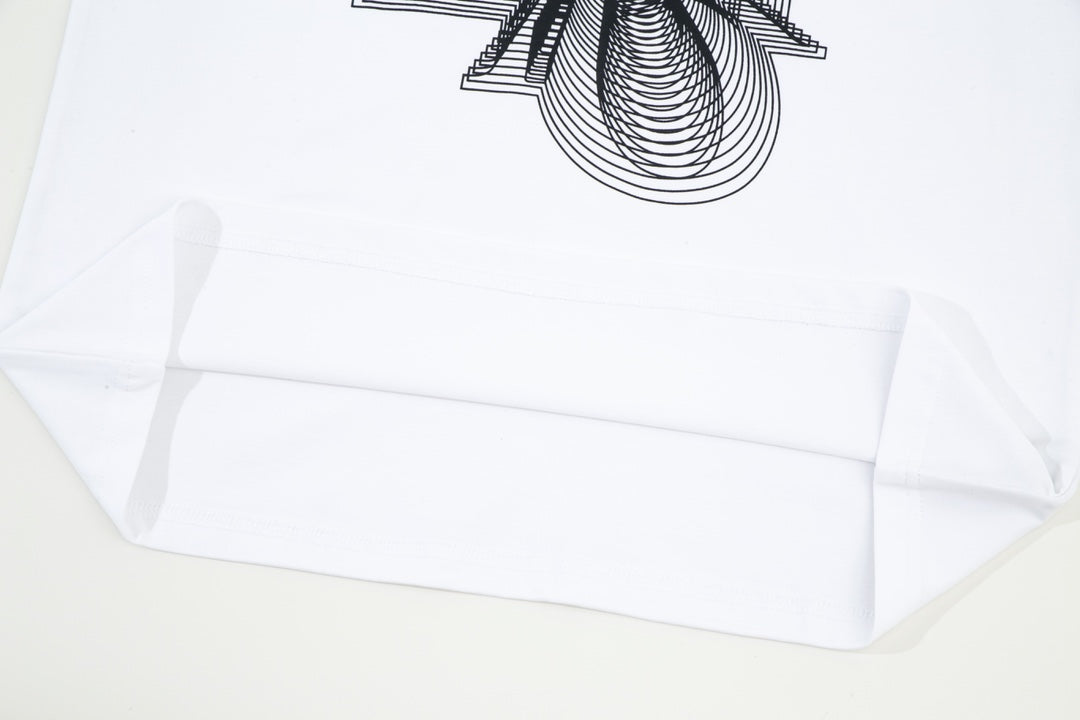 T-Shirt mit Farbverlauf und Geister-Overlay-Print