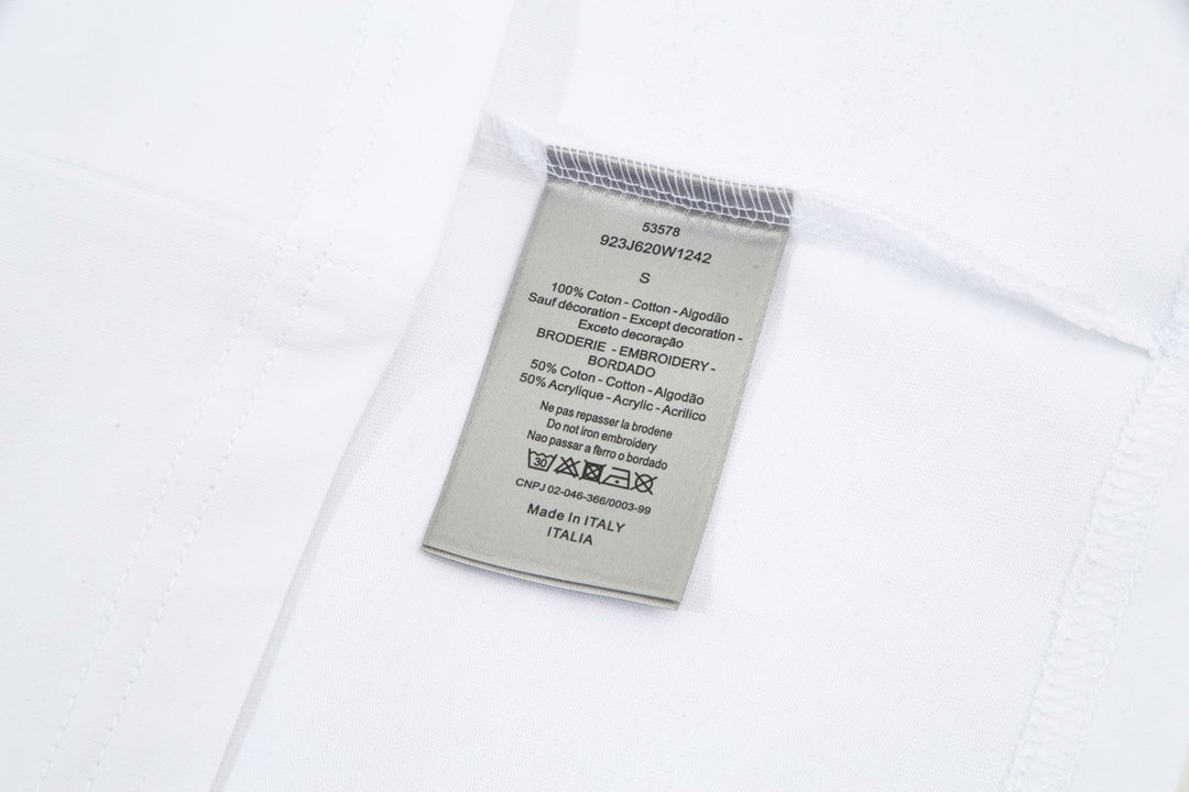 T-Shirt mit Farbverlauf und Geister-Overlay-Print
