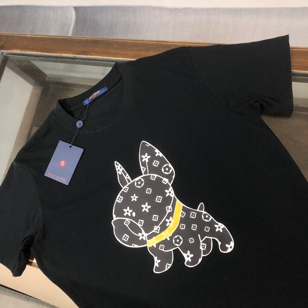 T-Shirt mit Hunde-Print