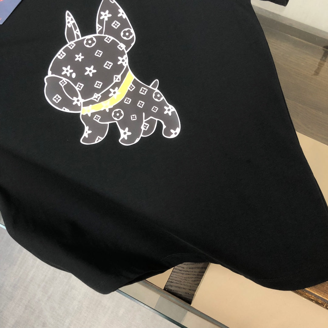 T-Shirt mit Hunde-Print