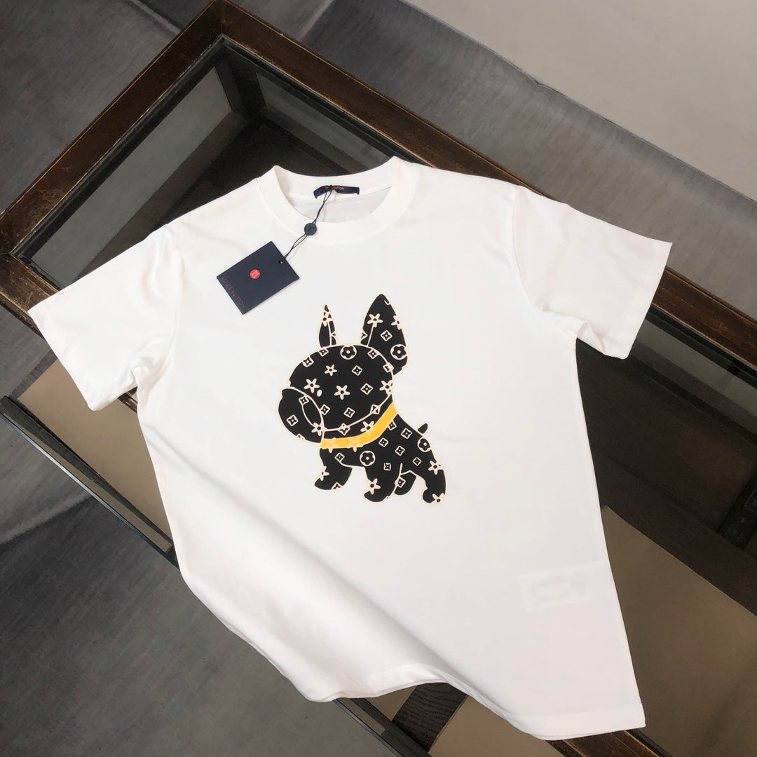 T-Shirt mit Hunde-Print