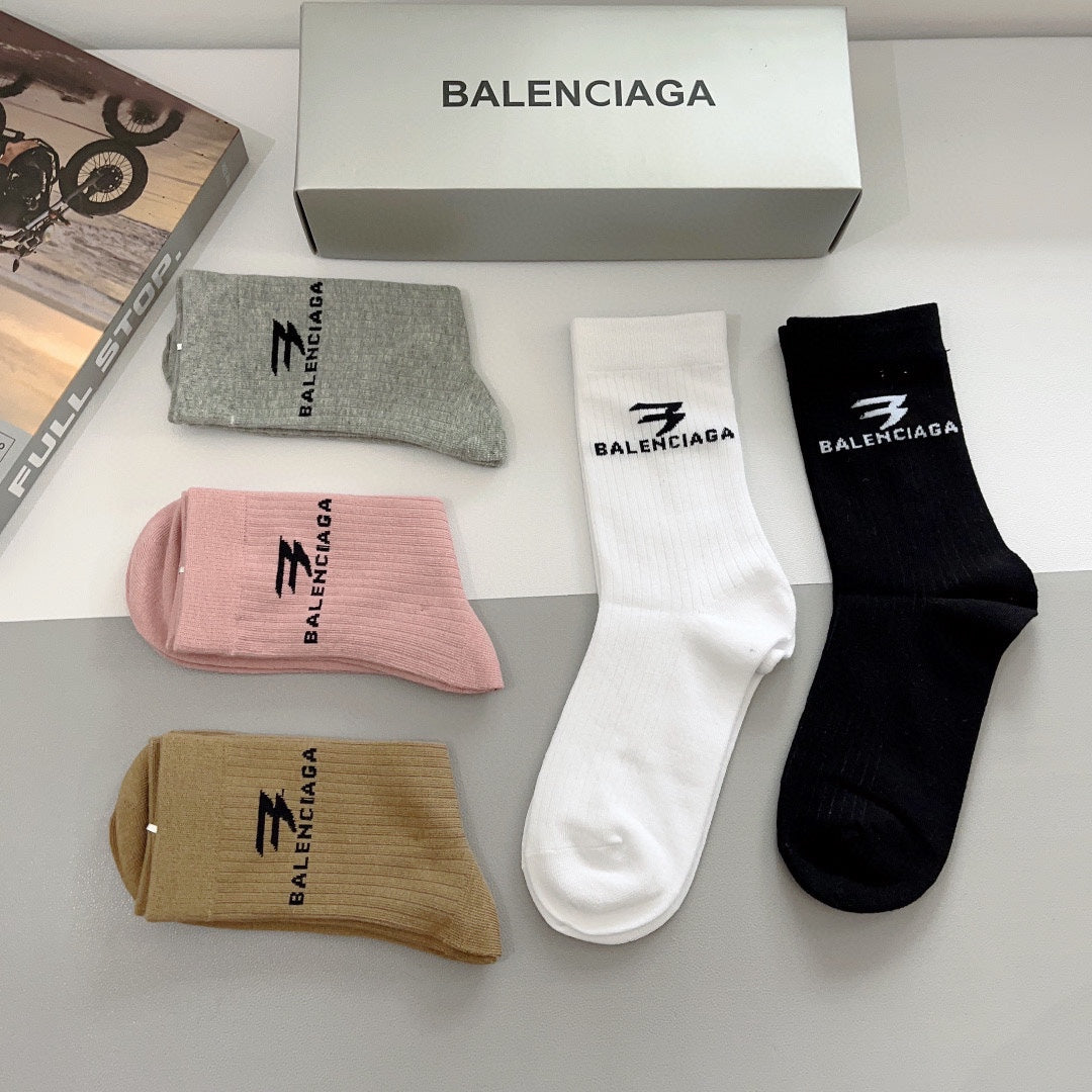Chaussettes à motifs de lettres