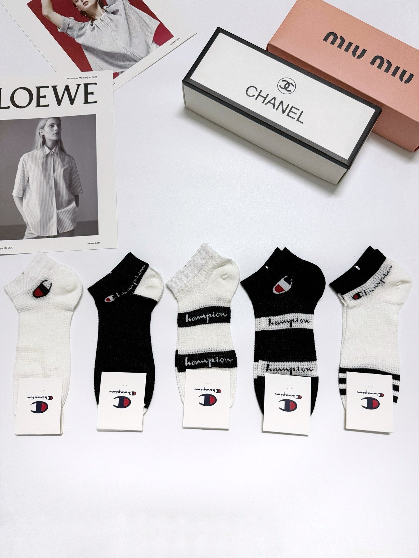 Chaussettes à motifs classiques