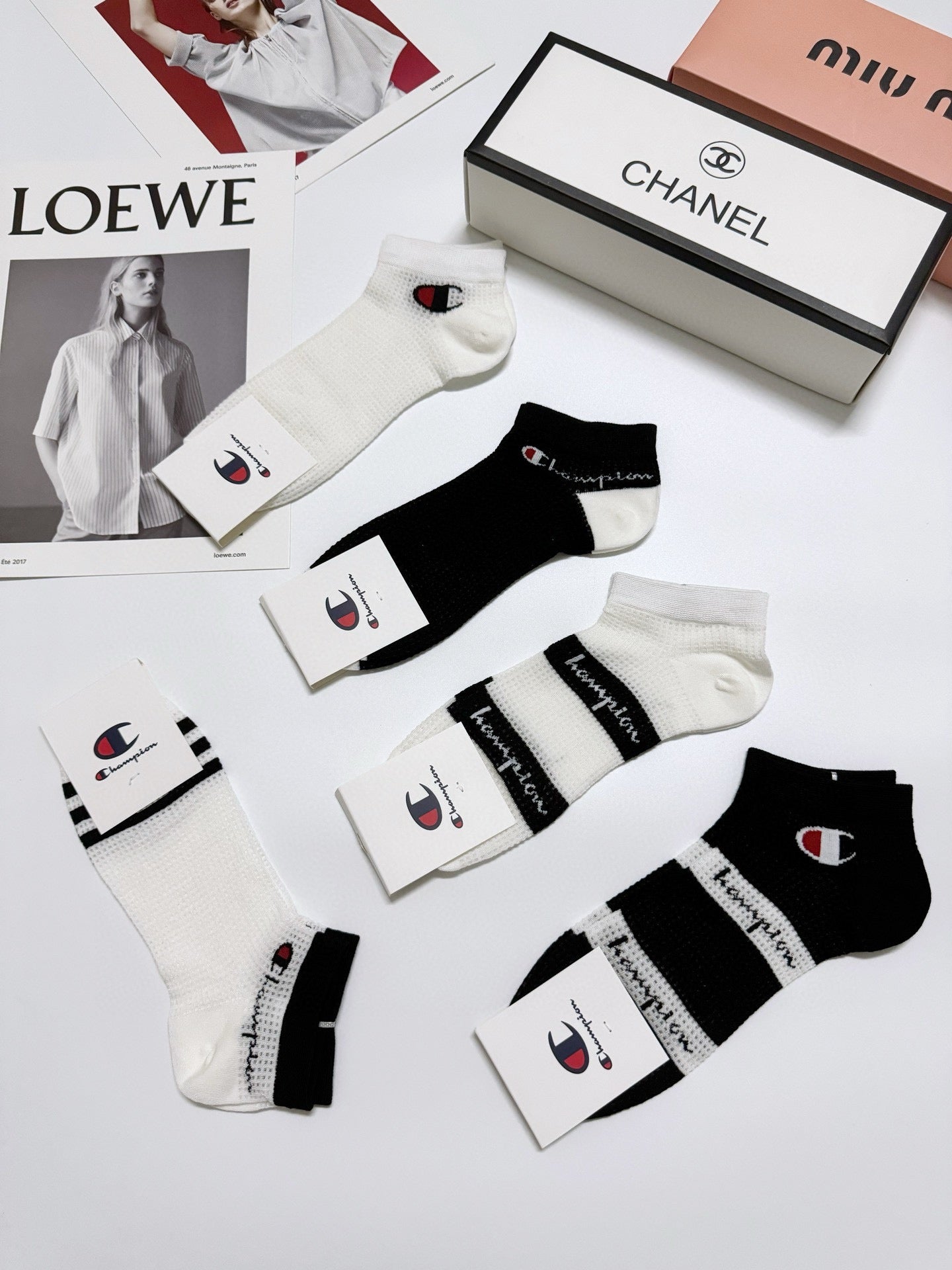 Chaussettes à motifs classiques