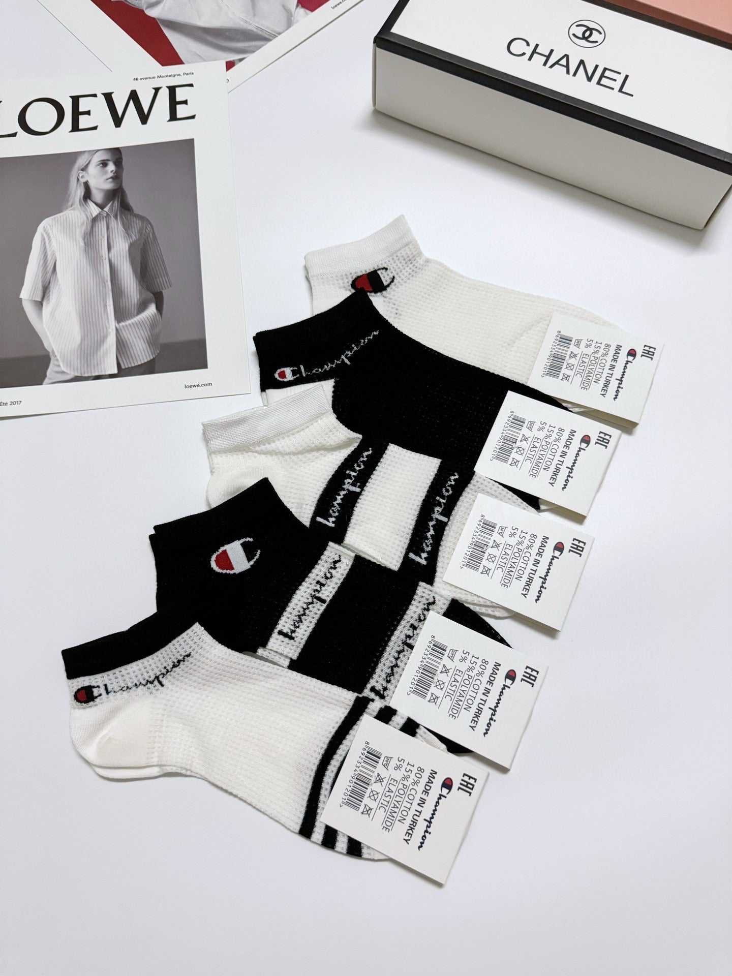 Chaussettes à motifs classiques