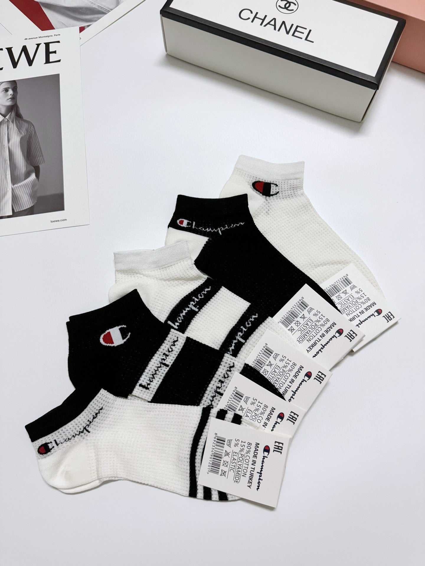 Chaussettes à motifs classiques