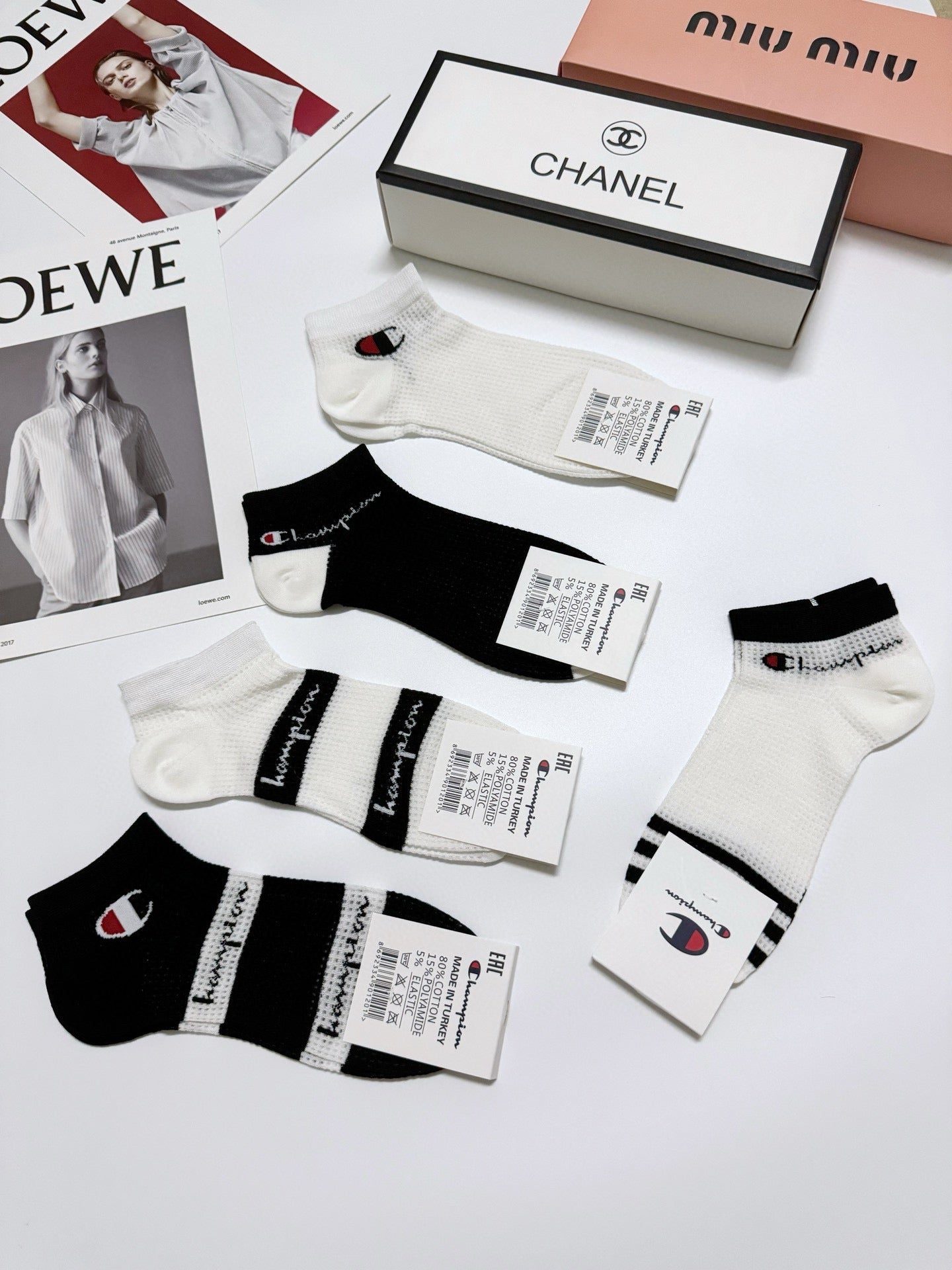 Chaussettes à motifs classiques