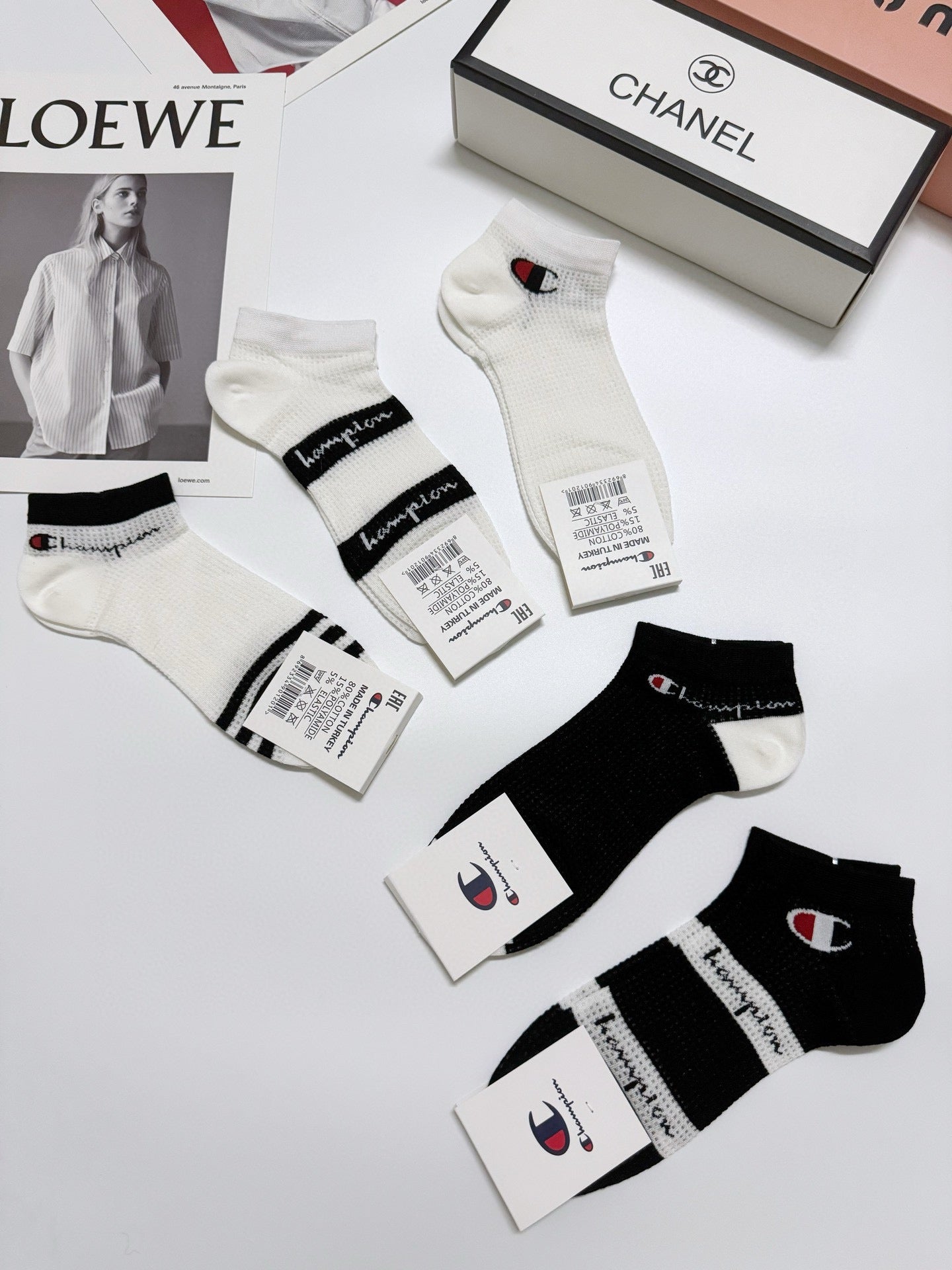 Chaussettes à motifs classiques