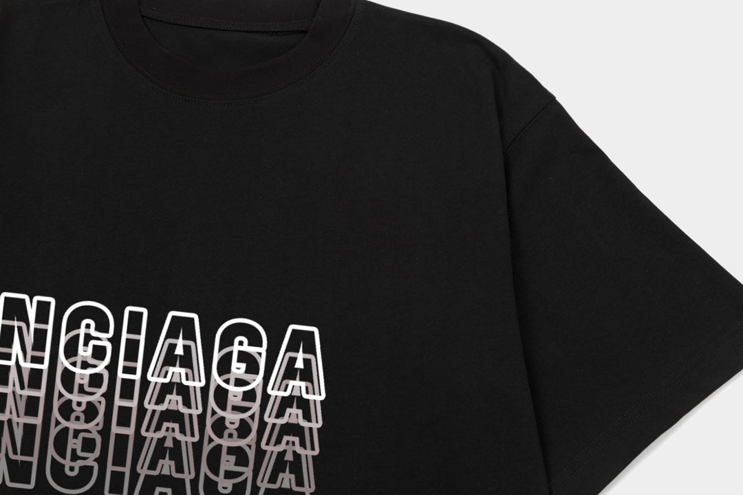 T-shirt imprimé lettres superposées