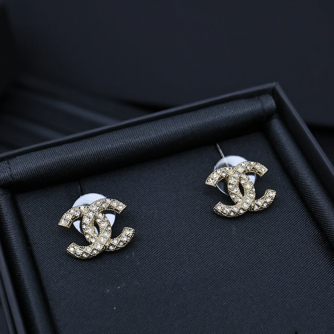 Classic Full-Pavé Stud Earrings