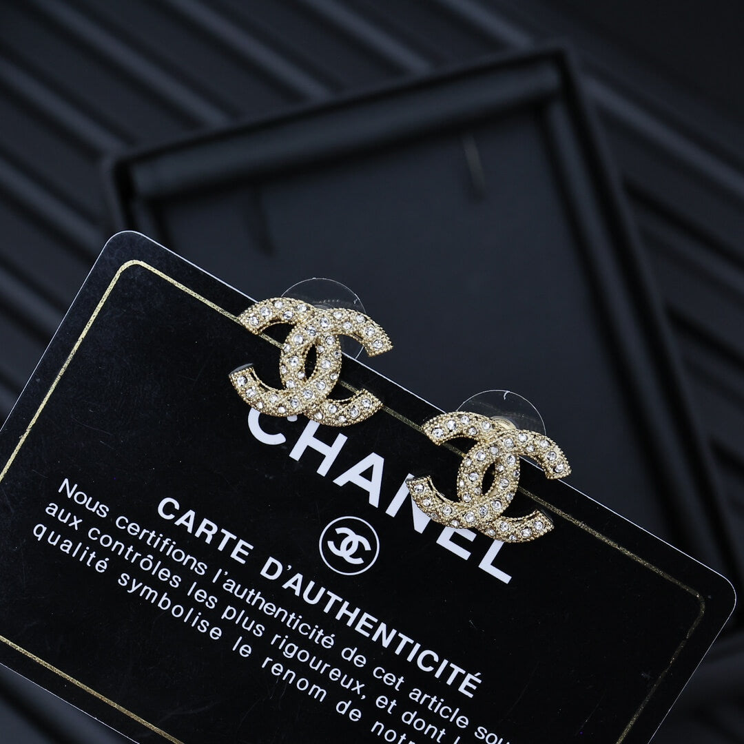 Classic Full-Pavé Stud Earrings
