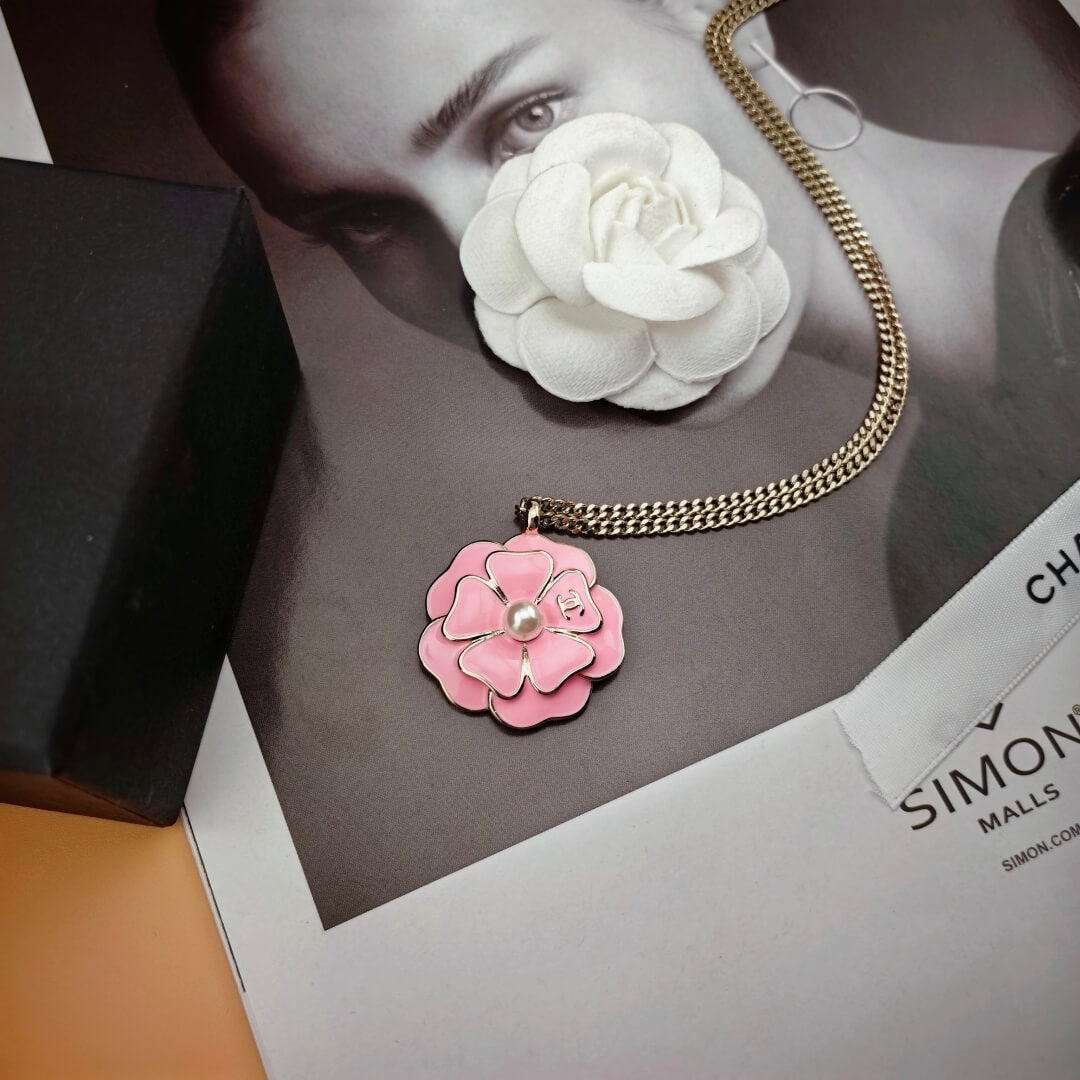 Blush Floral Pendant Necklace