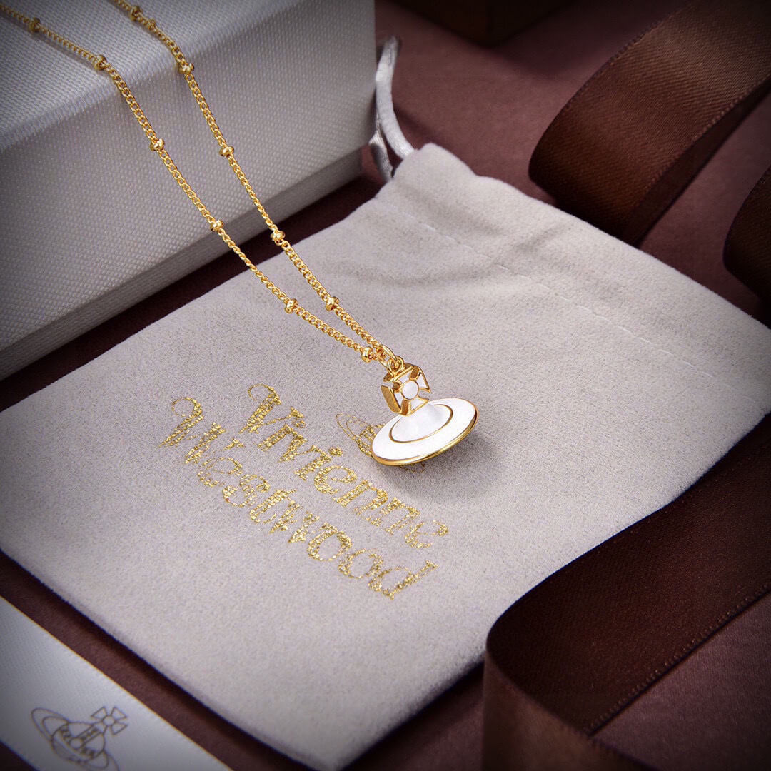 Celestial Saturn Pendant Necklace