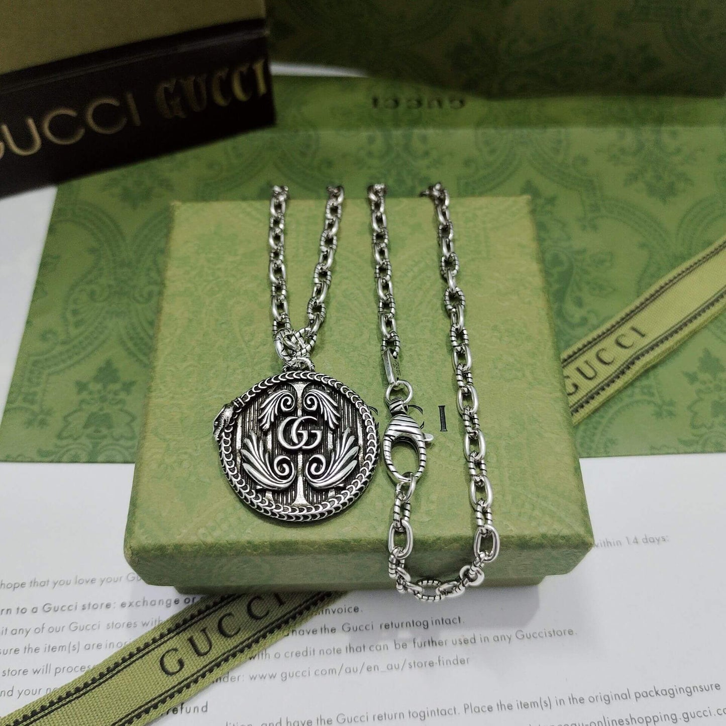 Vintage Winged Locket Necklace