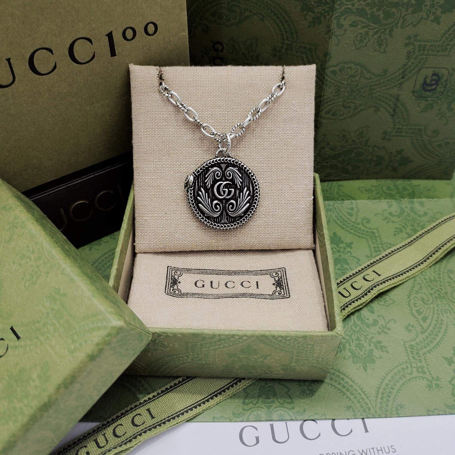 Vintage Winged Locket Necklace