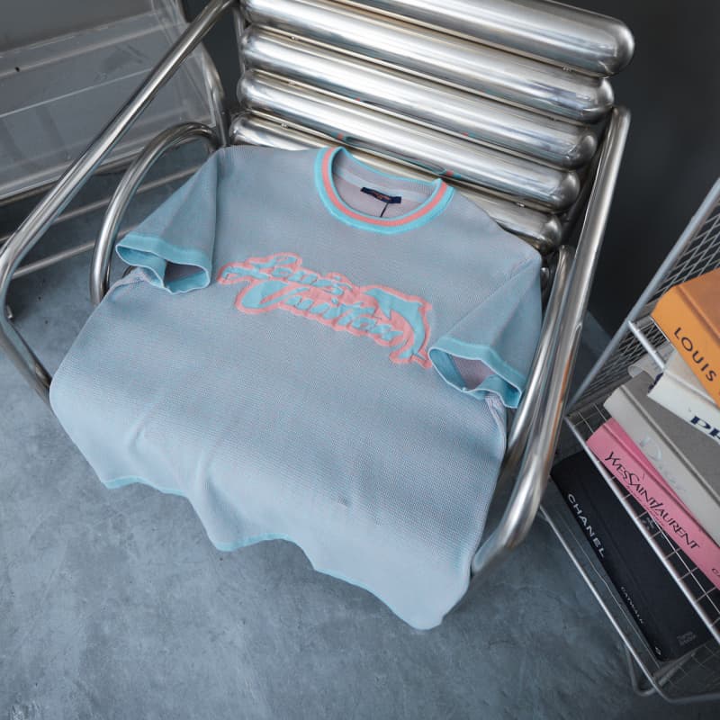 2025 New Dolphin Jacquard Knit T-shirt
