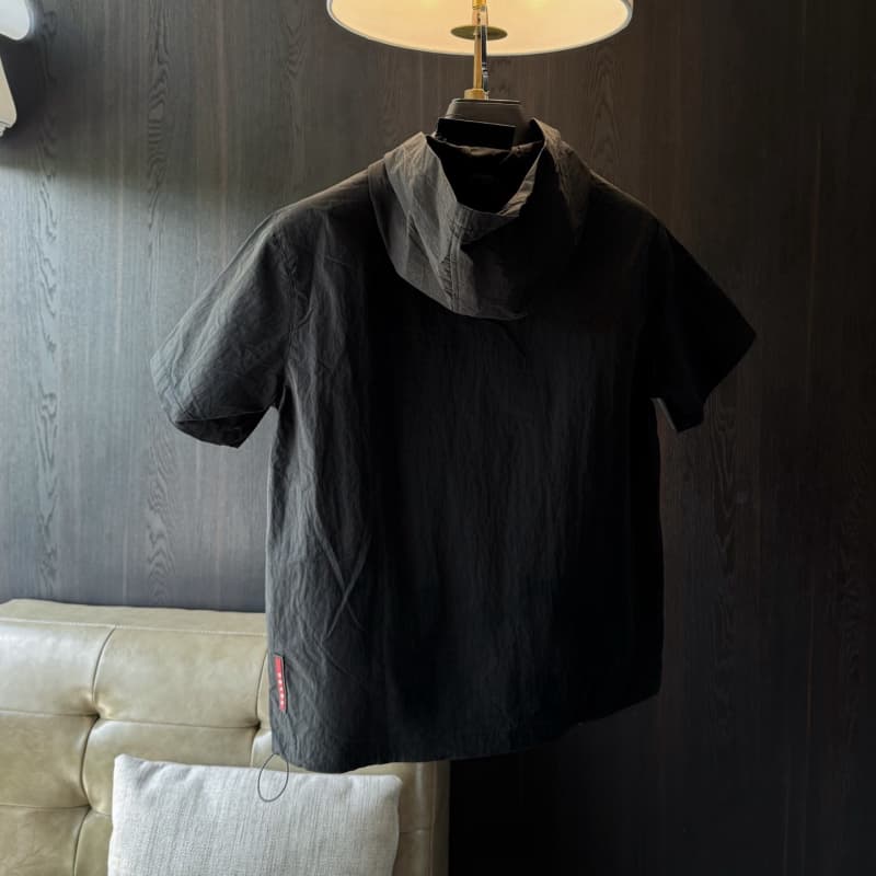 Hooded Zipper Pocket T-Shirt