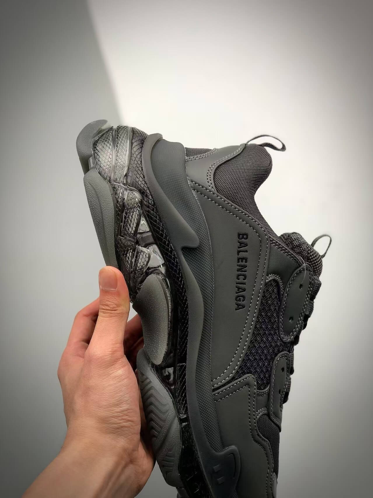 Black Height-Increasing Sneaker