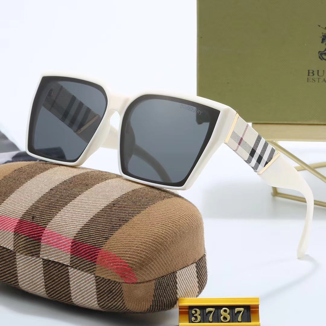 Classic Checkered Square Sunglasses