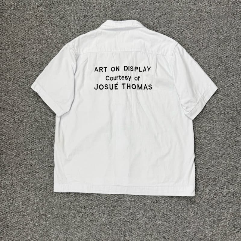 2025 White Embroidered Denim T-Shirt