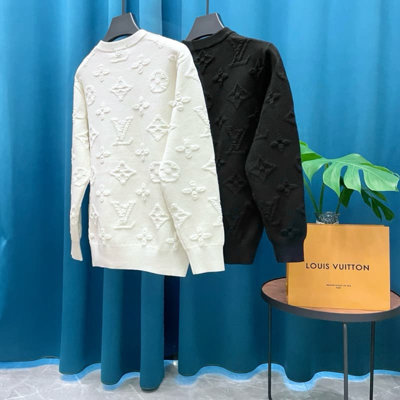 All-Over Jacquard Wool Knit Sweater