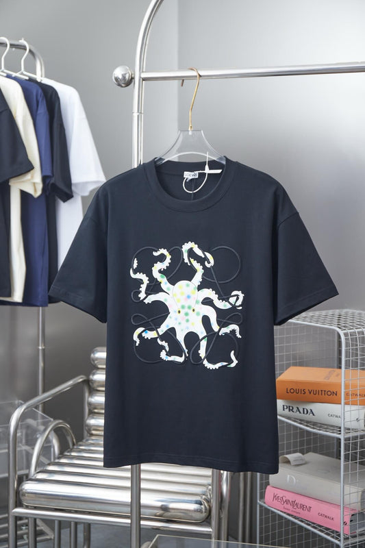 T-shirt brodé poulpe