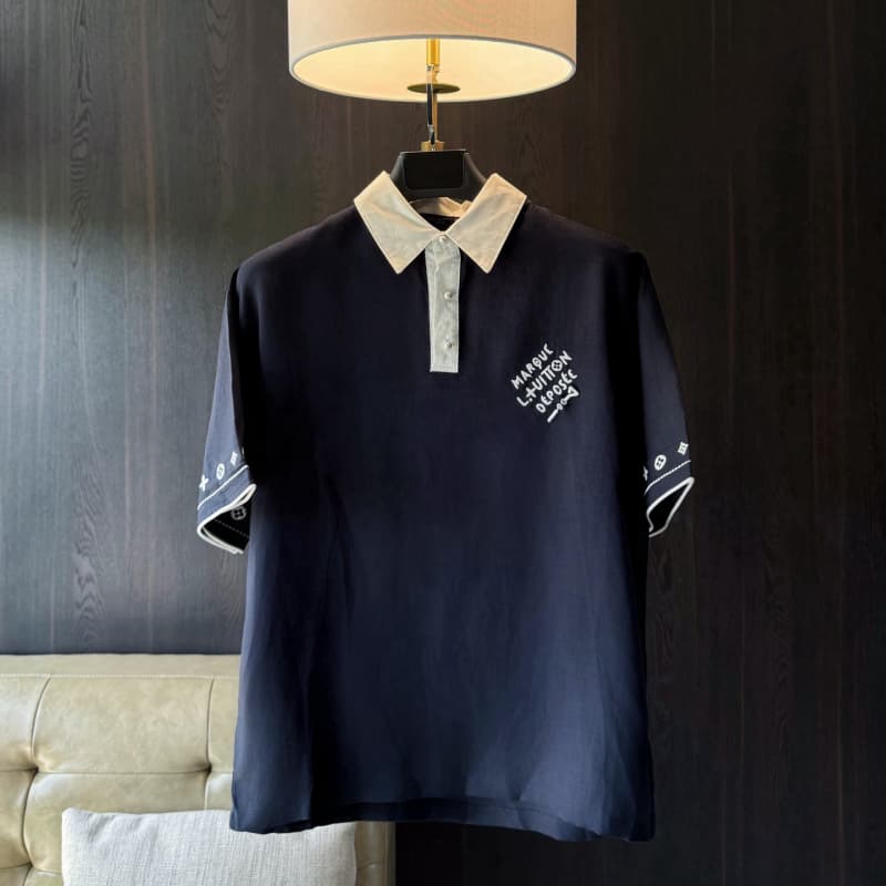 3D Letter Embroidery Black T-Shirt & Shorts Set