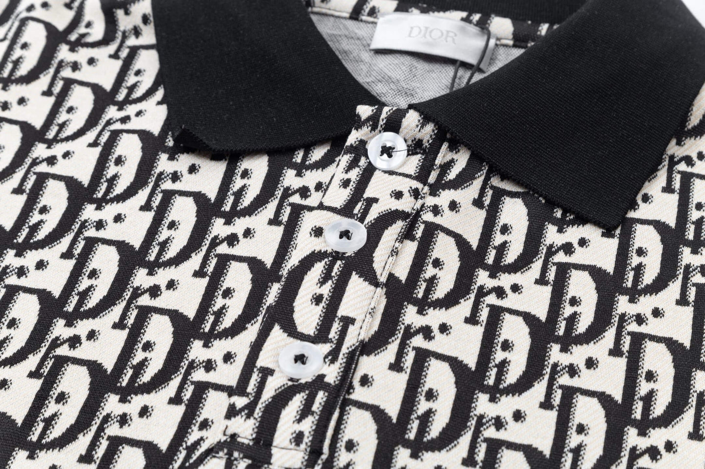 All-Over Jacquard Letter Polo Shirt