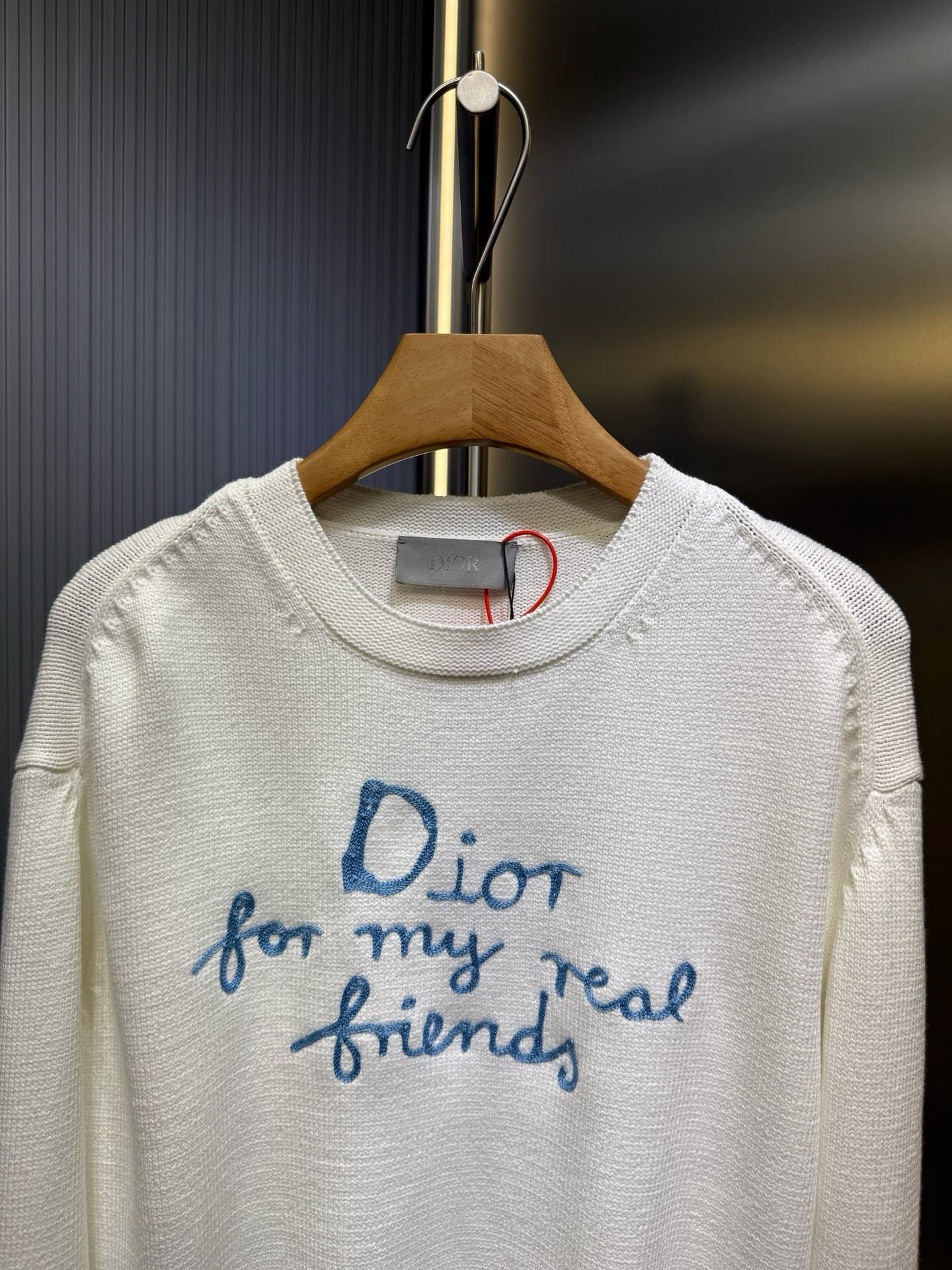 Wool Embroidered Knit Sweatshirt