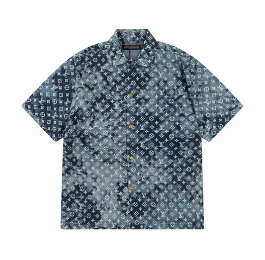 New All-Over Print Denim Shirt