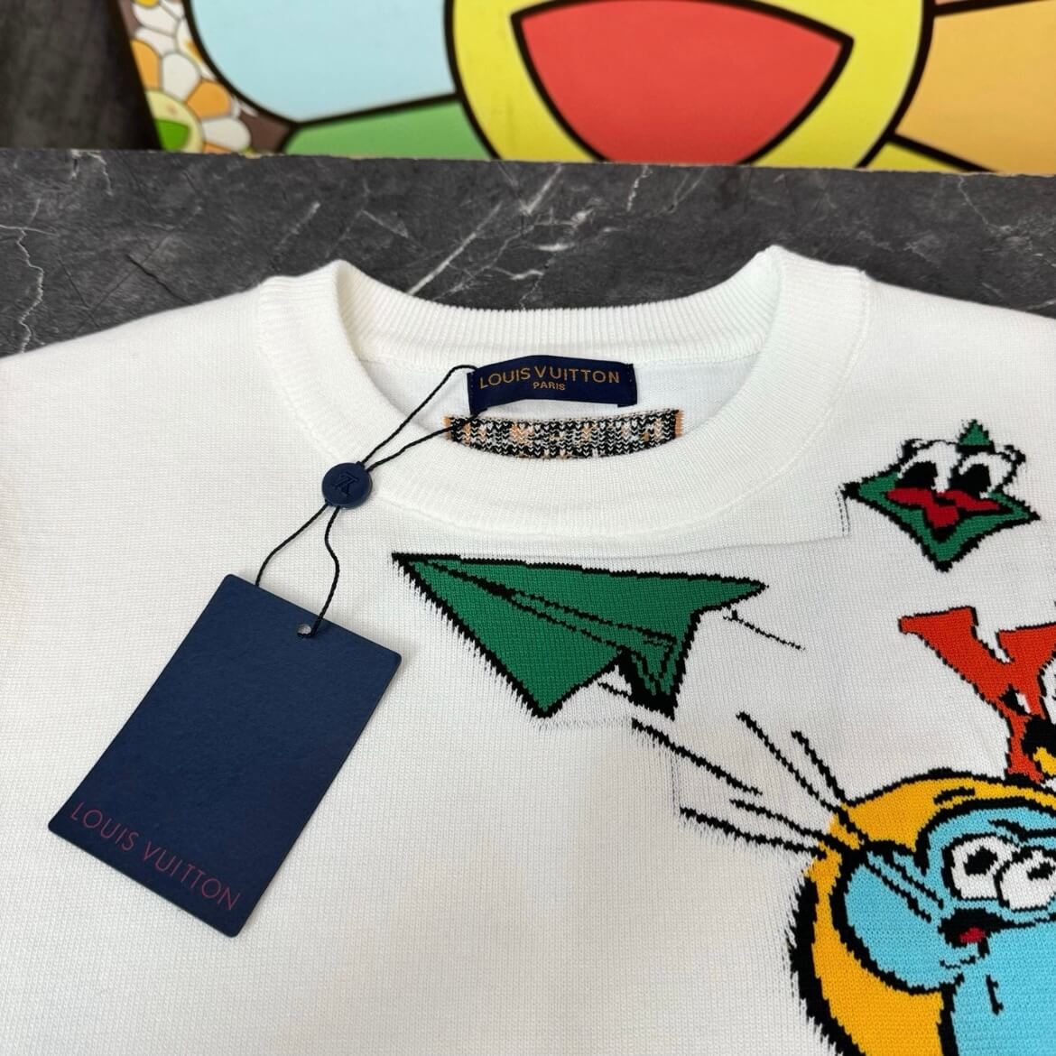 Cartoon Graphic Knit T-Shirt