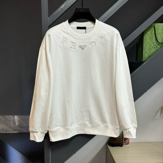 Classic Triangle Cotton Embroidery Sweatshirt