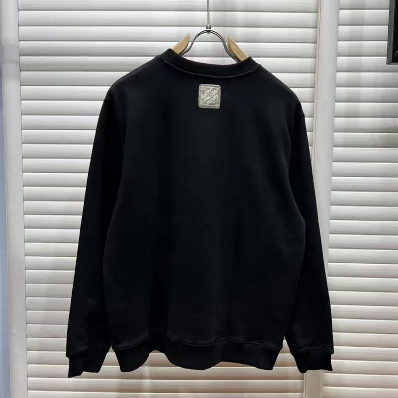 Black and White Exquisite Embroidered Sweatshirt