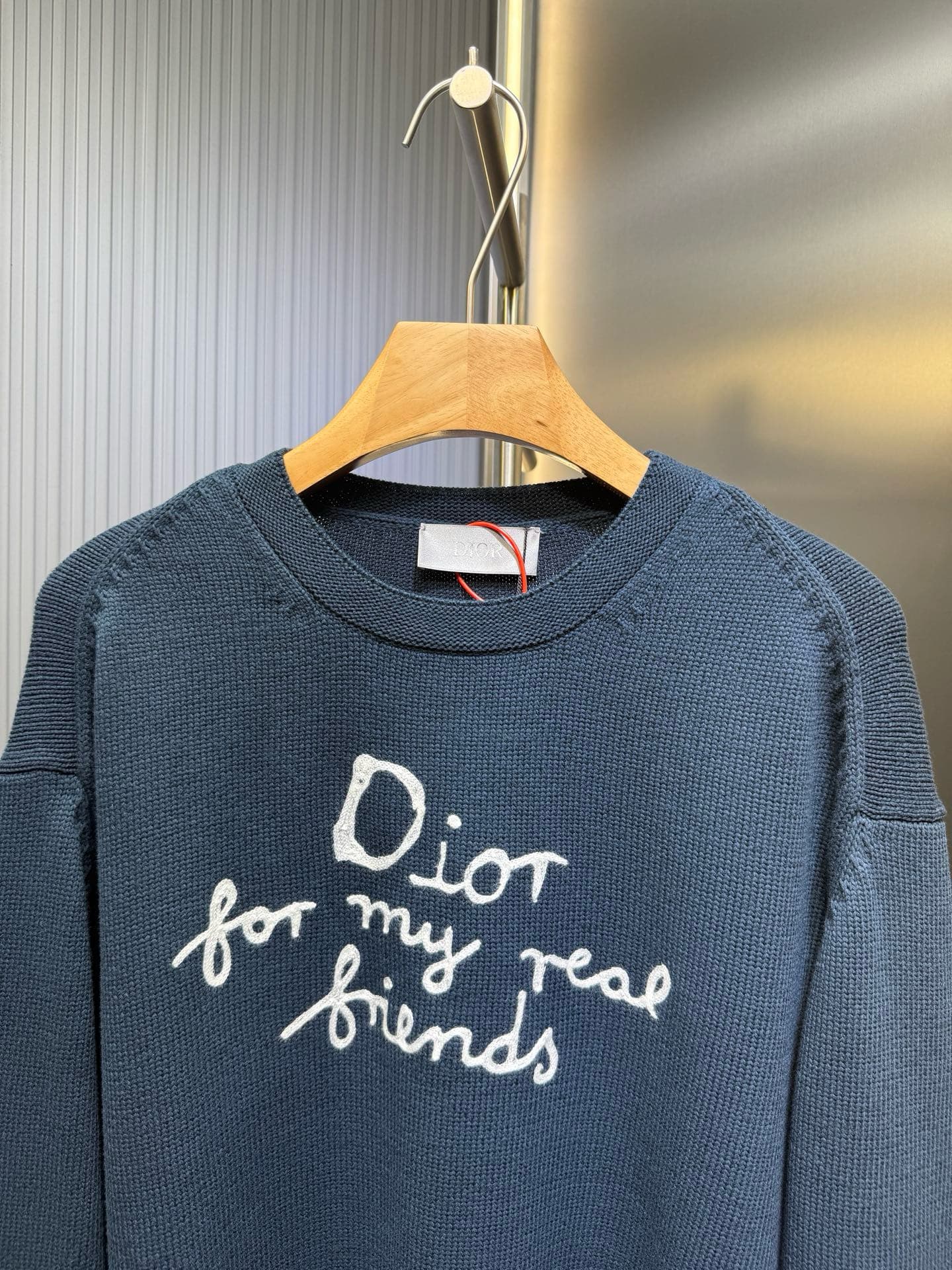 Wool Embroidered Knit Sweatshirt