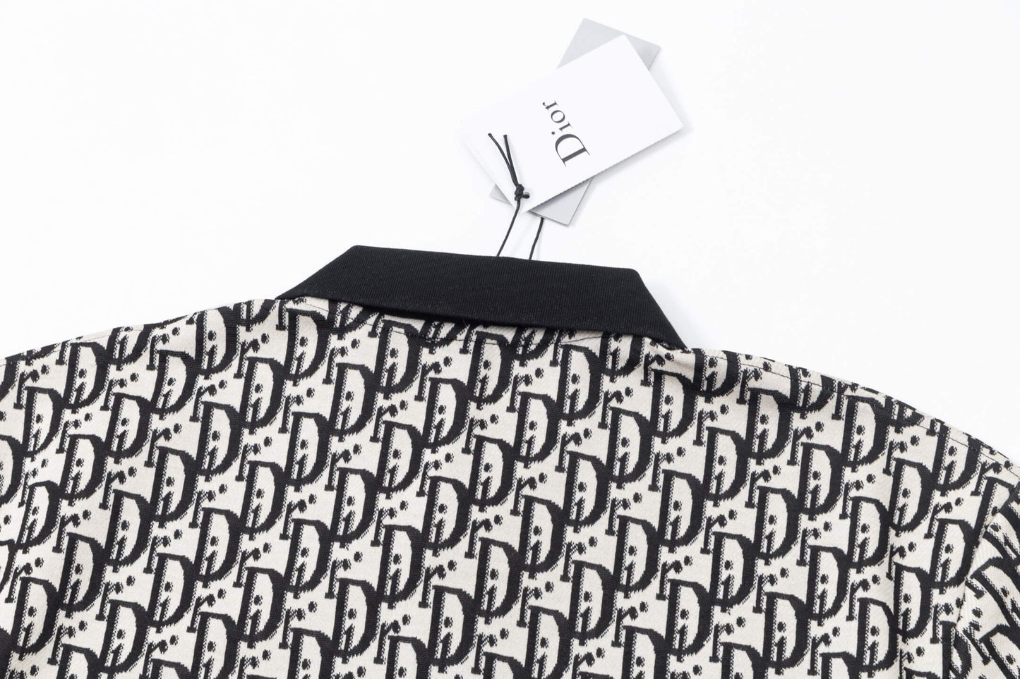 All-Over Jacquard Letter Polo Shirt