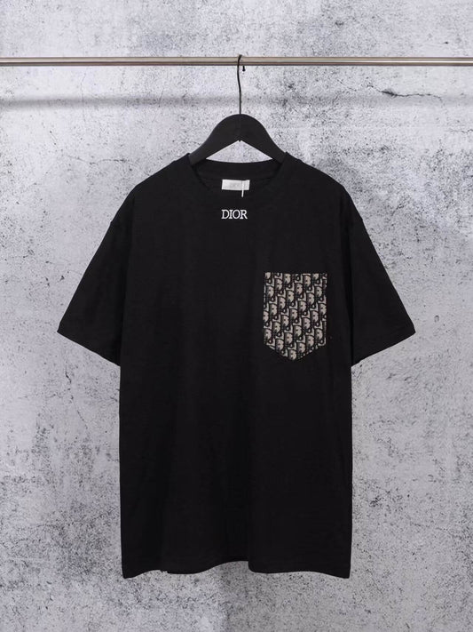 Pocket All-Over Embroidered T-Shirt