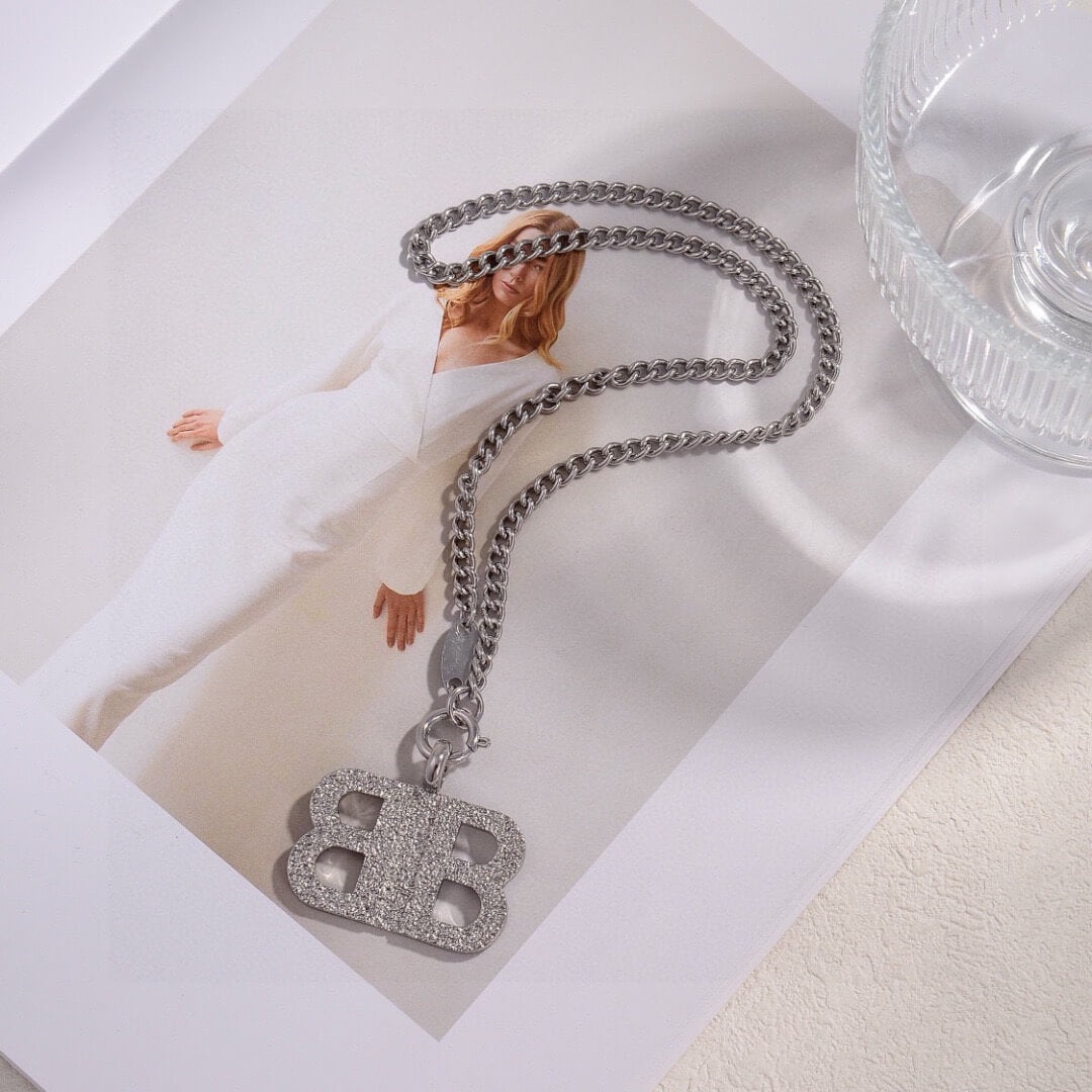 Avant-Garde Symmetric Letter Necklace