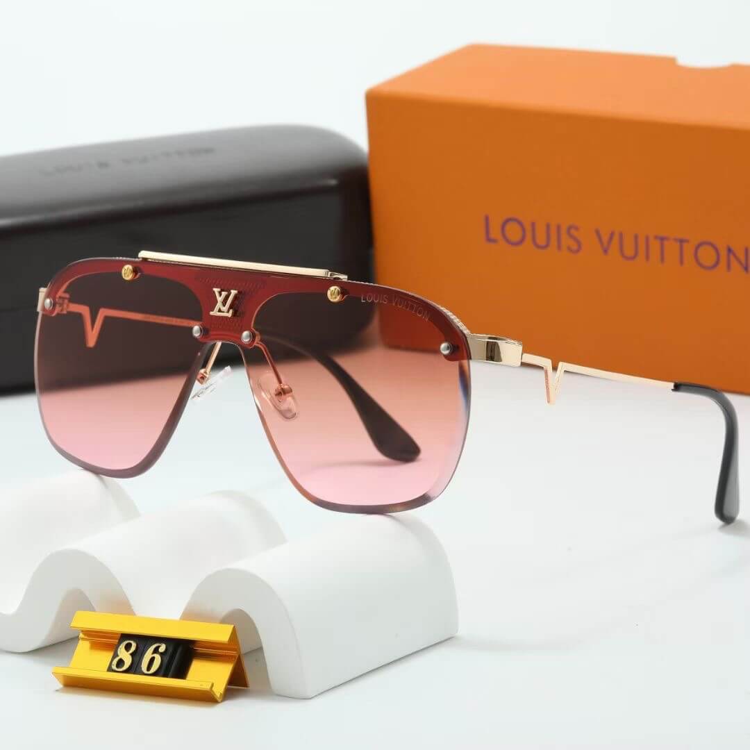 Frameless Metal Letter Sunglasses