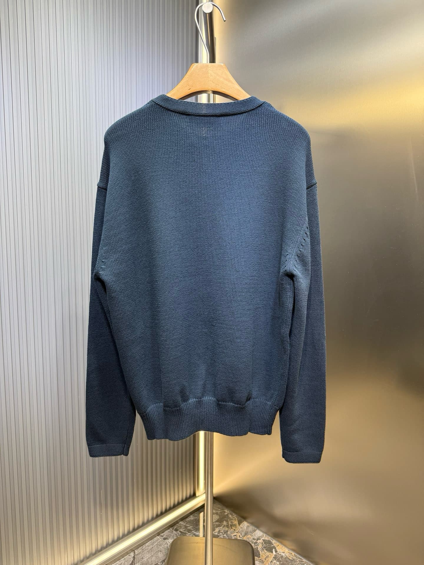 Wool Embroidered Knit Sweatshirt
