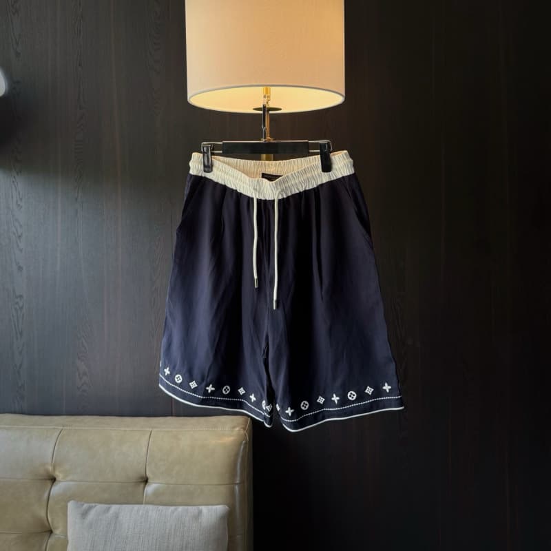 3D Letter Embroidery Black T-Shirt & Shorts Set