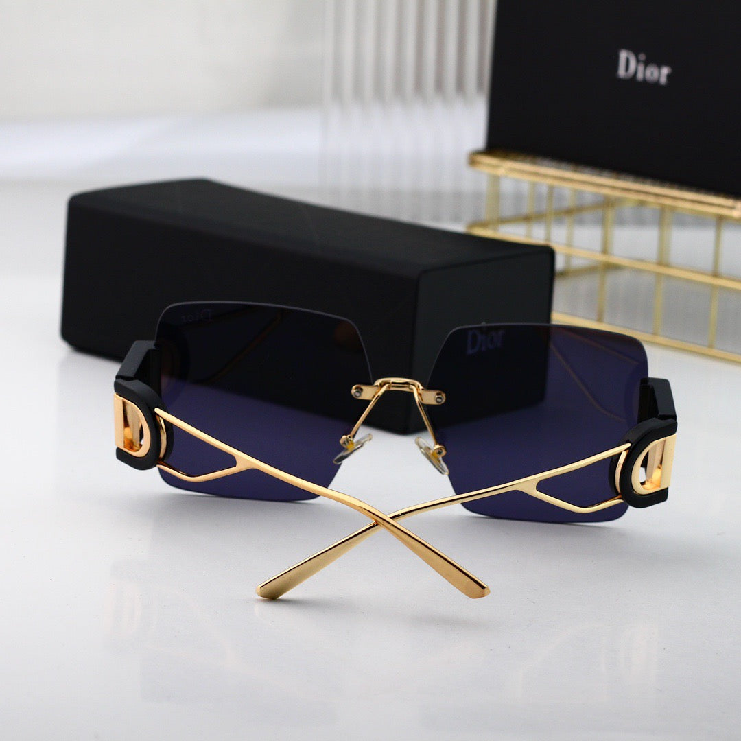 Lunettes de soleil patchwork tendance sans monture