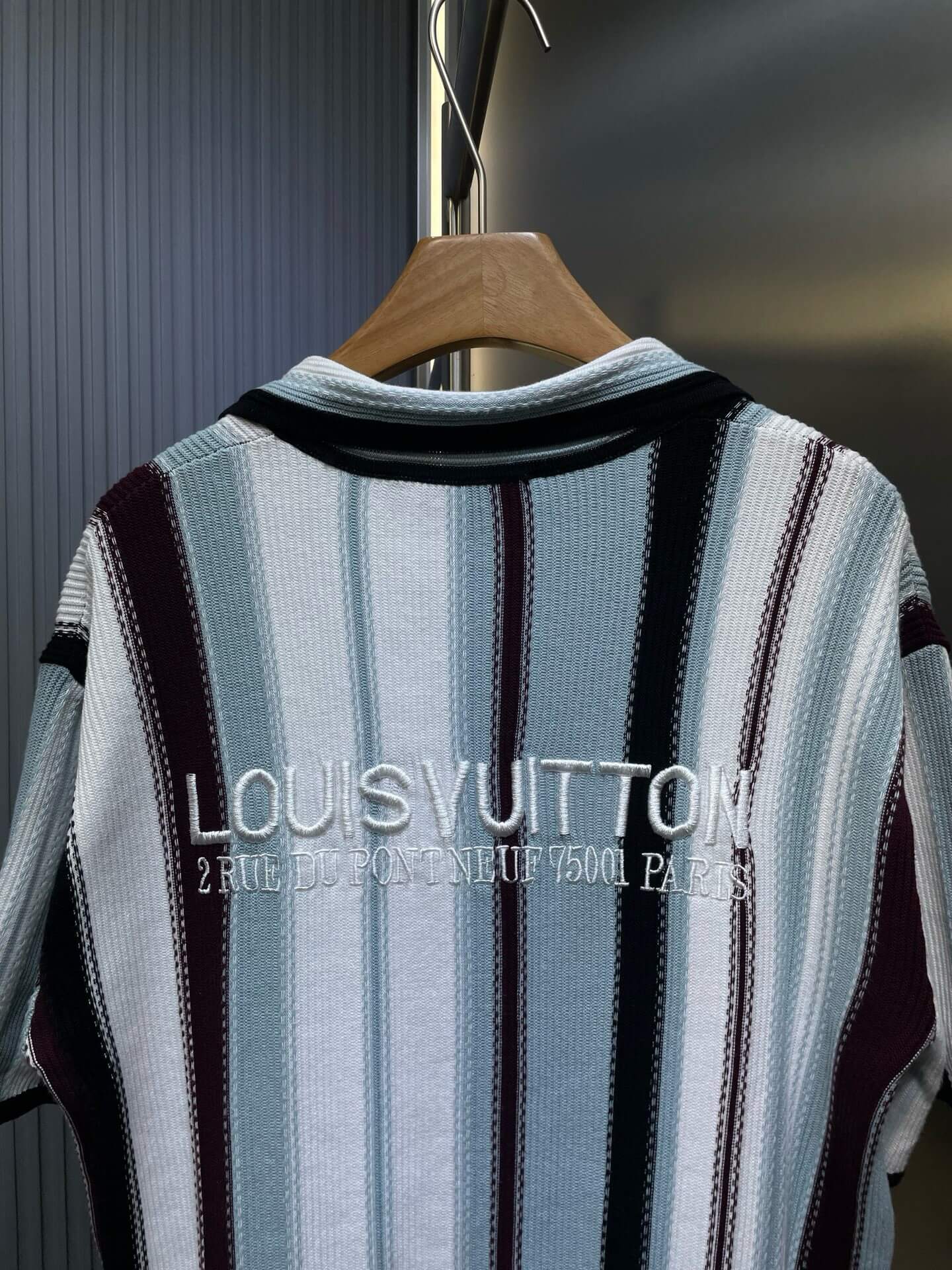 Striped Crochet Short-Sleeve T-Shirt