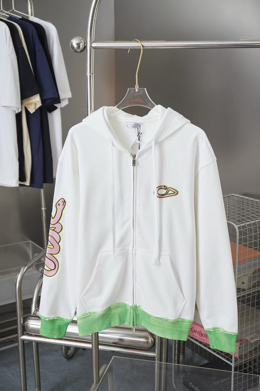 Snake Patchwork Sleeve Jacket