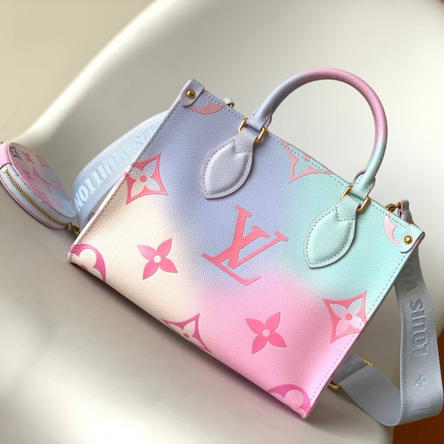 Fresh Gradient Pastel Color Tote Shoulder Bag