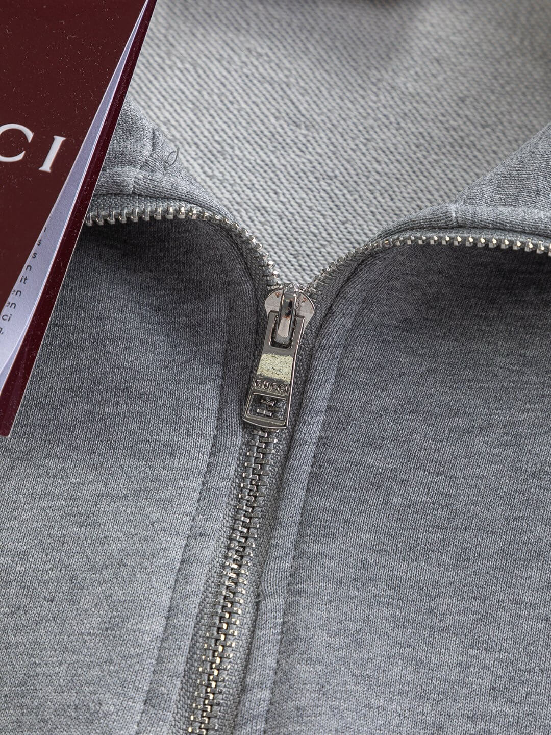Zipper Letter Embroidery Sweatshirt