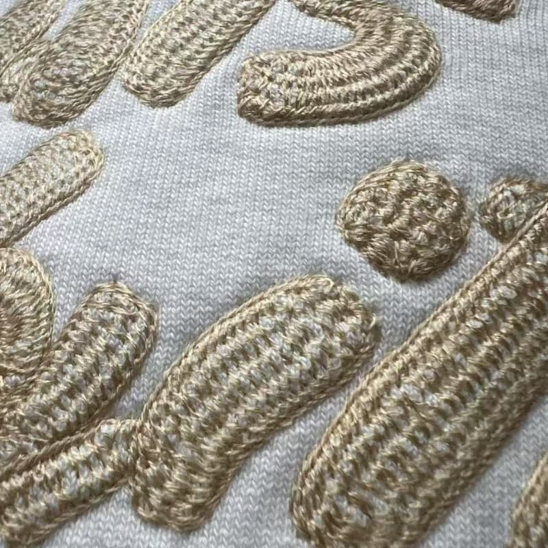 Black and White Exquisite Embroidered Sweatshirt