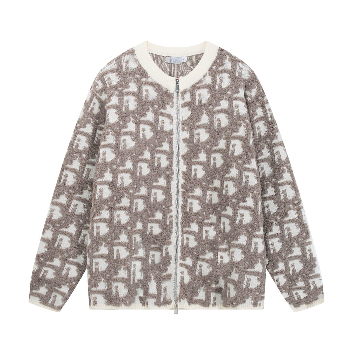 3D Jacquard Zippe Sweater